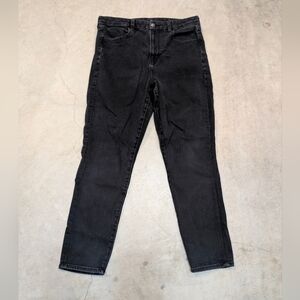 American Eagle Women's 14R Curvy Super Hi-Rise Jegging Denim Black 360 Stretch